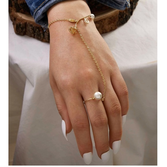 rose gold ring and bracelet set